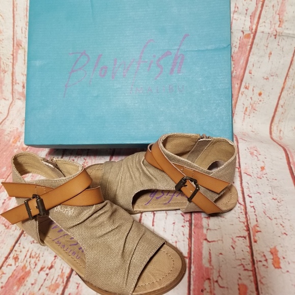 Blowfish Balla Sandals Ankle High Canvas Sand 6 - Picture 4 of 6